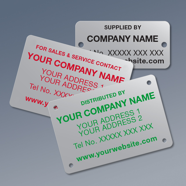 Anodised Aluminium Labels Anodised Aluminium Labels