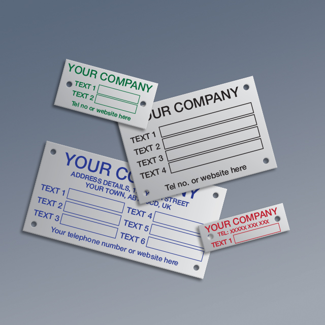 Aluminium Identity Plates