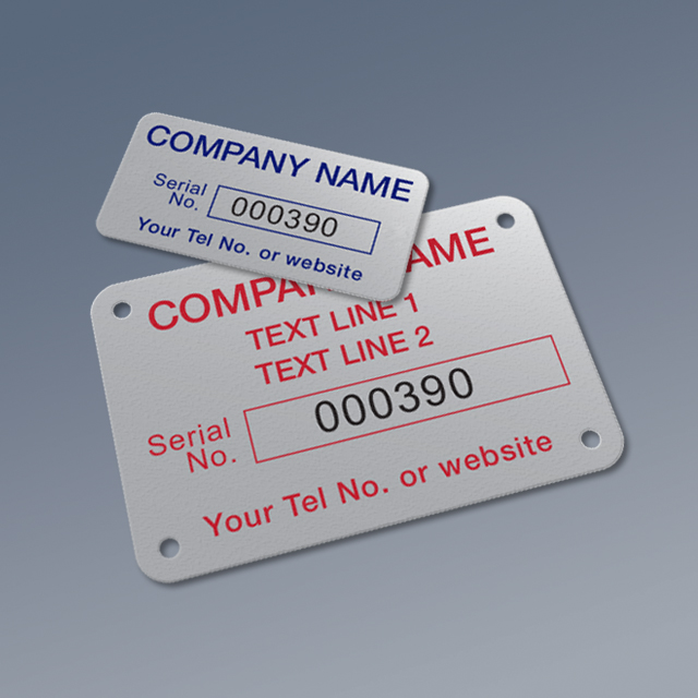 Aluminium Serial Labels